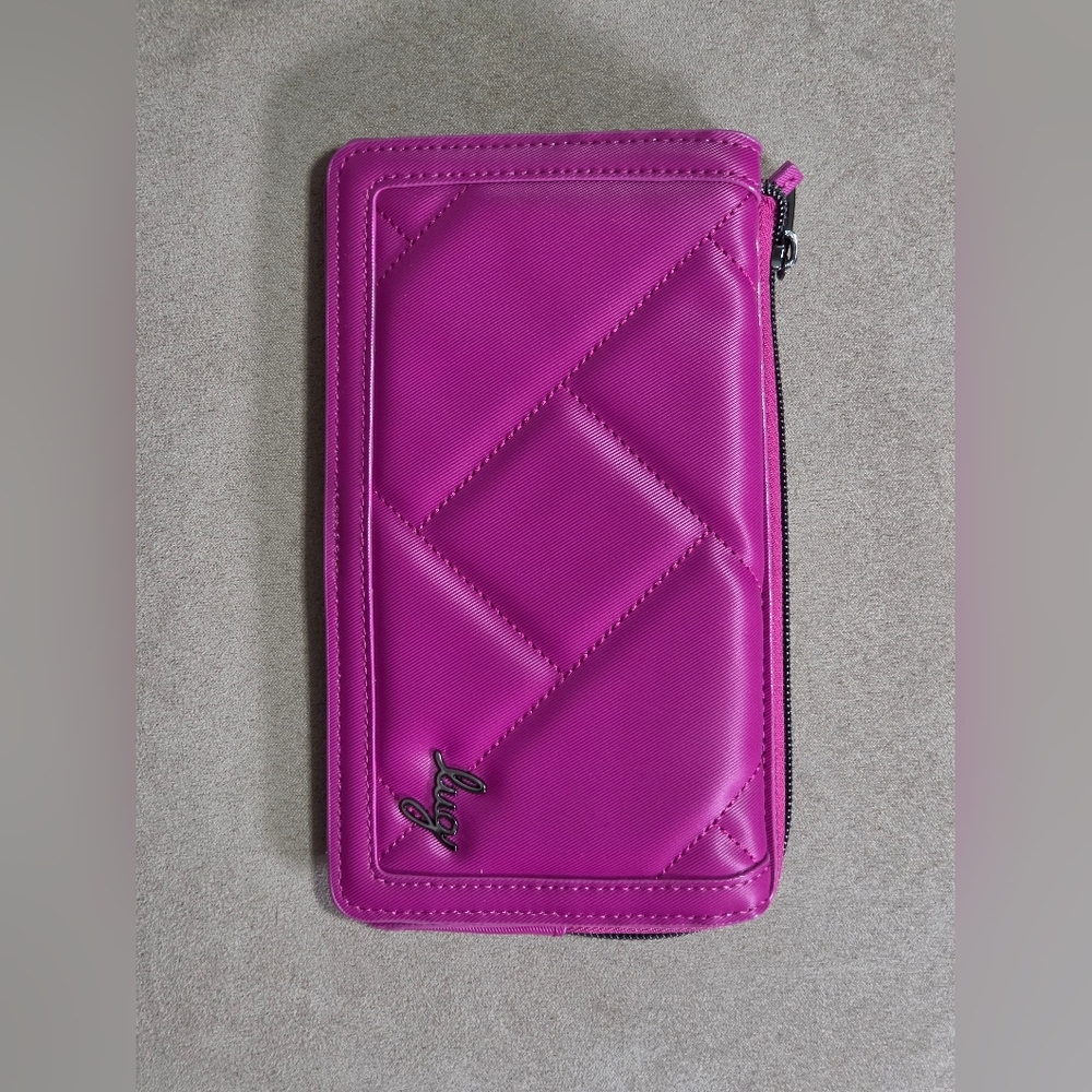 lug Quilted Hot Pink Zip-Around Wallet